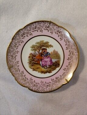 Limoges France Fragonard Courting Couple Porcelain 5" Plate